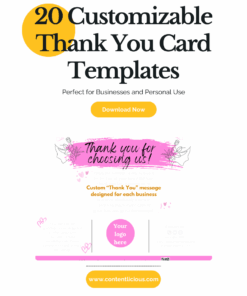 Thank you Cards Canva templates - cover