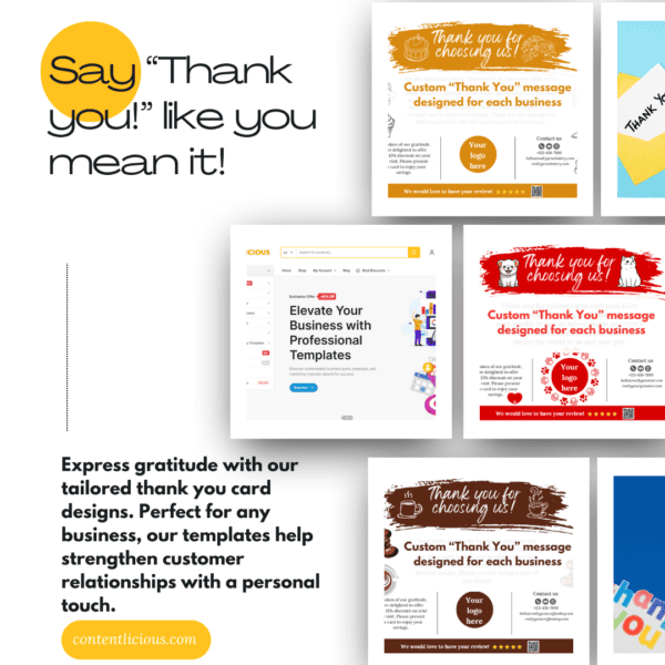 Thank you Cards Canva templates - gallery1