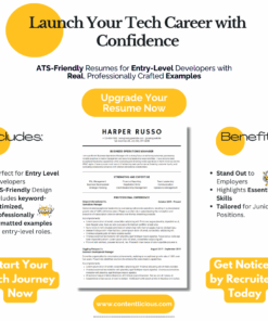 Cover image of ATS-Friendly Resume Template for Entry-Level Fullstack Developers explaining the benefits