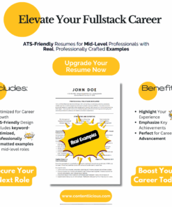 ATS-Friendly resume template for professional level full stack developer - cover-image introducing the benefits