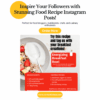 Cover image of Modern Food Recipe Instagram Posts Templates (15 Editable Templates) showing a sample template