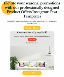 Seasonal Product Offers Instagram Post Templates (13 Editable Templates)-cover-image