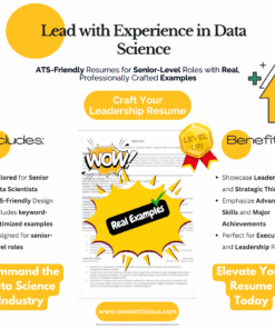 image of senior-level data scientist resume template showing benefits