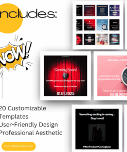 image of new arrivals Instagram templates showing what it includes