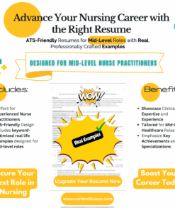 picture of professional nurse practitioner resume template showing benefits and what is included