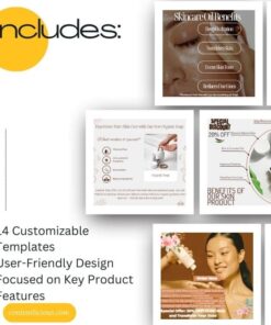 product image of minimal product features Instagram posts templates showing what it includes