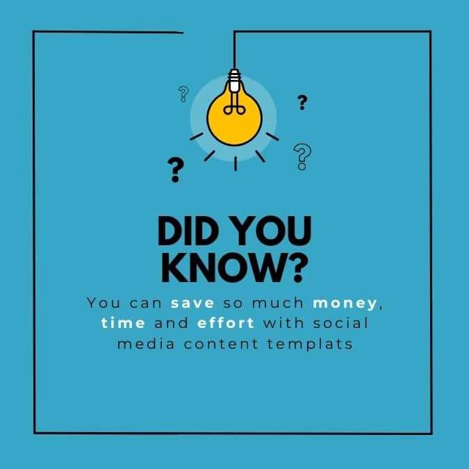 Did you know? Save money, time, and effort using social media content templates. Perfect for boosting efficiency and engagement.