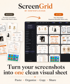 ScreenGrid screenshot grid maker turning multiple screenshots into one clean image