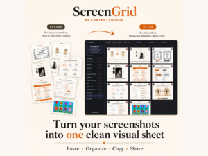 ScreenGrid screenshot grid maker turning multiple screenshots into one clean image