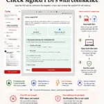 SignFast verification result showing that the PDF matches