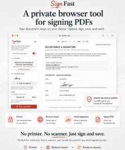 SignFast private PDF signature tool